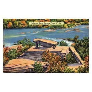 Jefferson Rock Harpers Ferry West Virginia Postcard